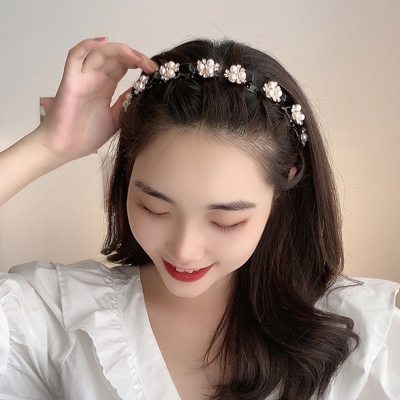 Cài tóc đính ngọc trai nhân tạo thời trang Hàn Quốc