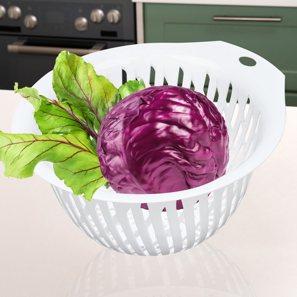 HomeBase MICRONWARE Rổ nhựa tròn Thái Lan W21xD22xH10.5cm màu trắng