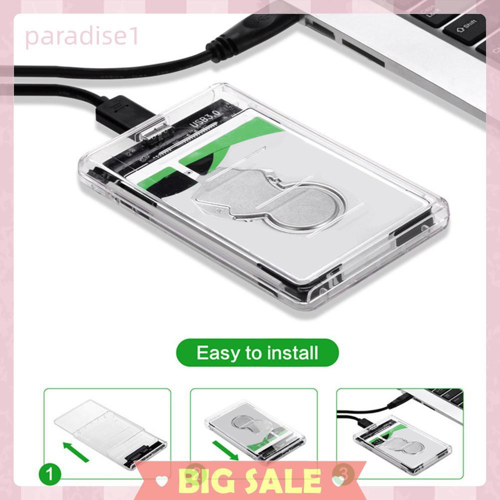 Hộp Đựng Ổ Cứng Trong Suốt 2.5 inch HDD SSD SATA Sang USB 3.0 | BigBuy360 - bigbuy360.vn