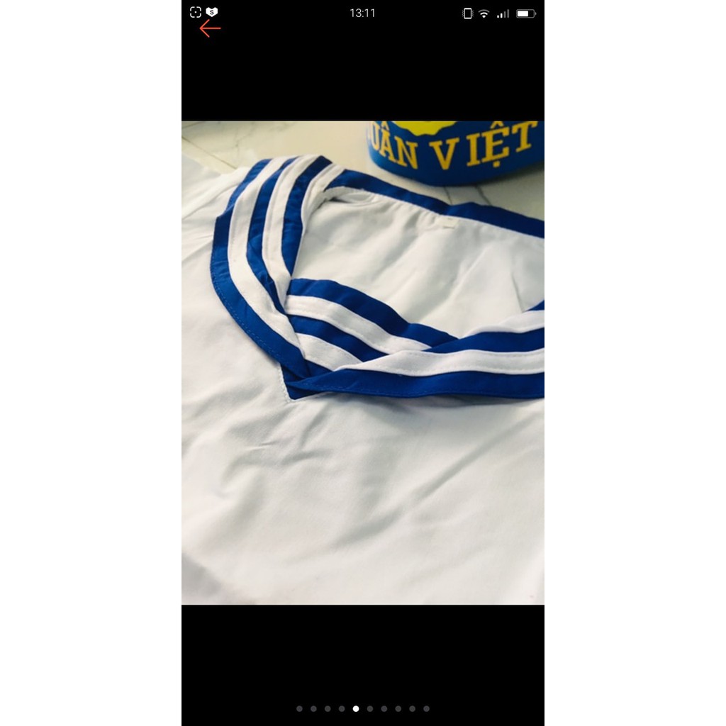 Bộ quần áo hải quân trẻ em kèm nón