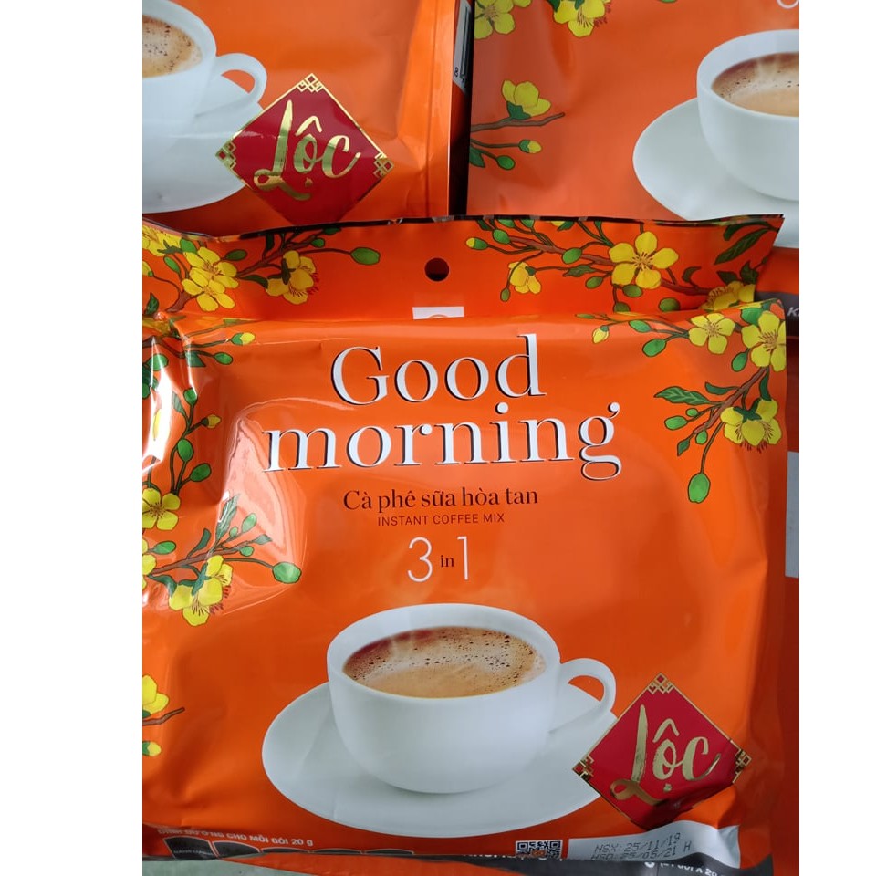 Cà phê sữa hòa tan Trần Quang Good Morning bịch 24 gói