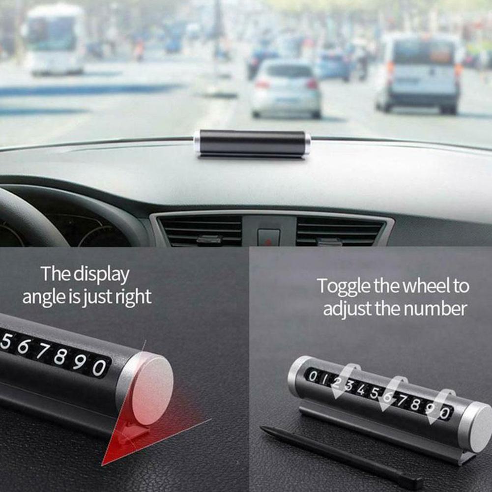 Thẻ Đỗ Xe Tạm Thời D3K2 Bằng Kim Loại Thiết Kế Xoay Tròn Thông Dụng Cho Xe Hơi