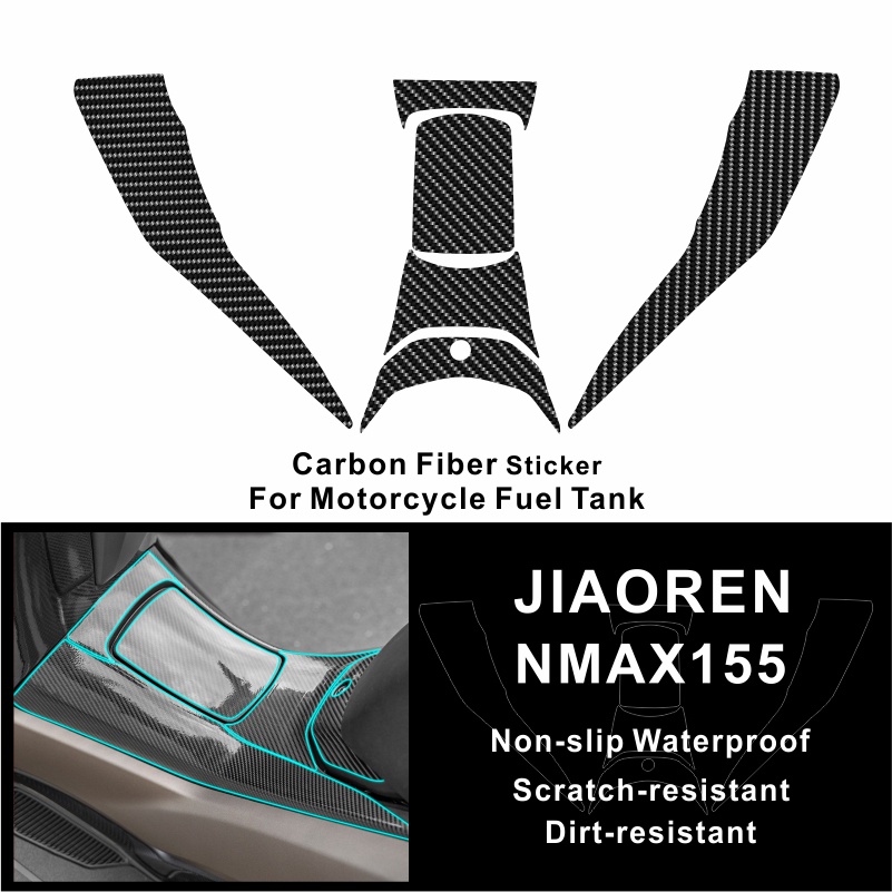 Miếng dán sợi carbon Yamaha NMAX 155 Nhãn dán toàn thân cho bộ đề can xe máy Bộ phim bảo vệ trang trí