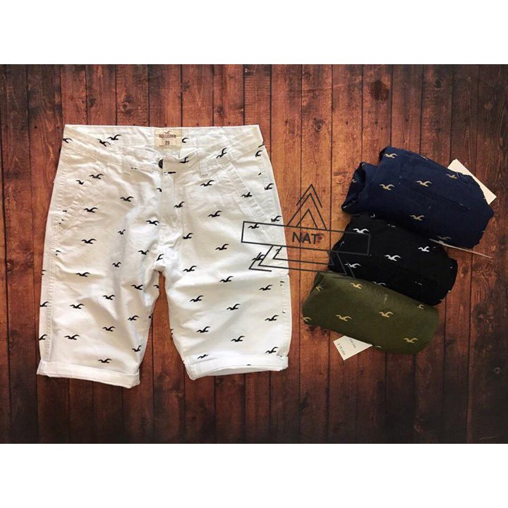 Quần Short hoa văn logo Hollister