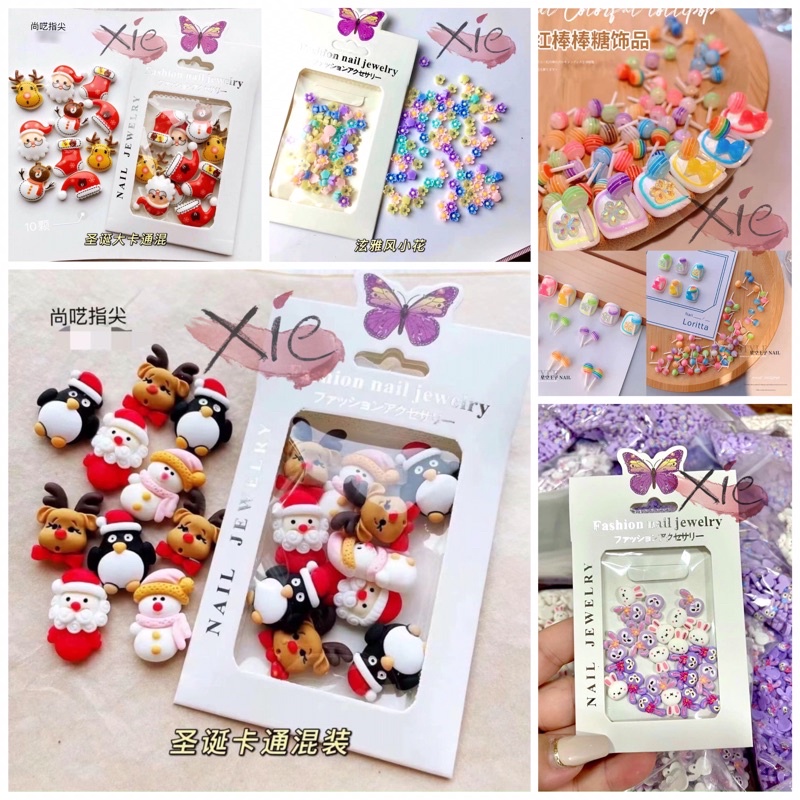 CHARM TRANG TRÍ MÓNG / HOA / NƠ/ HOẠT HÌNH - XIE dụng cụ nail&amp;mi