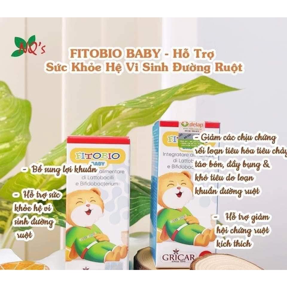 Fitobio baby - Bổ sung 30 tỷ lợi khuẩn cải thiện tiêu hóa, bé hết táo bón, rối loạn tiêu hóa (Lọ 15ml)
