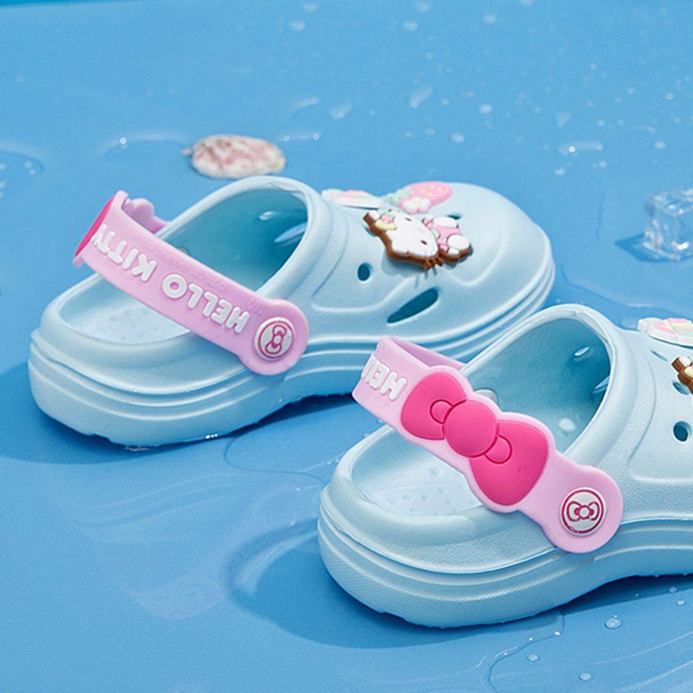 Dép Crocs Đi Biển Đế Bằng Họa Tiết Mèo Kitty Dễ Thương Cho Bé