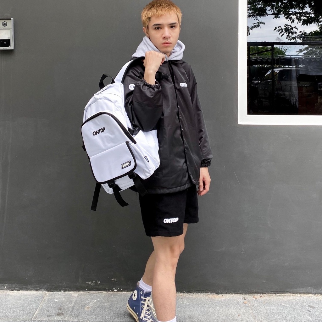 Balo nam đi học thời trang màu đen, trắng nam nữ Local Brand ONTOP - Ulti Backpack O-P25