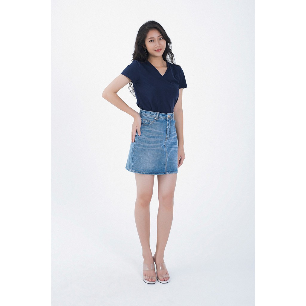 Áo Thun nữ Trơn Cổ V IVY moda MS 57P0155