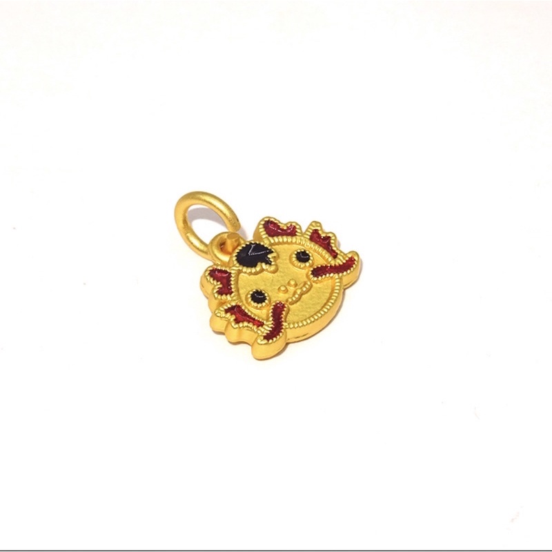 Charm treo 12 con giáp bạc xi vàng cao cấp