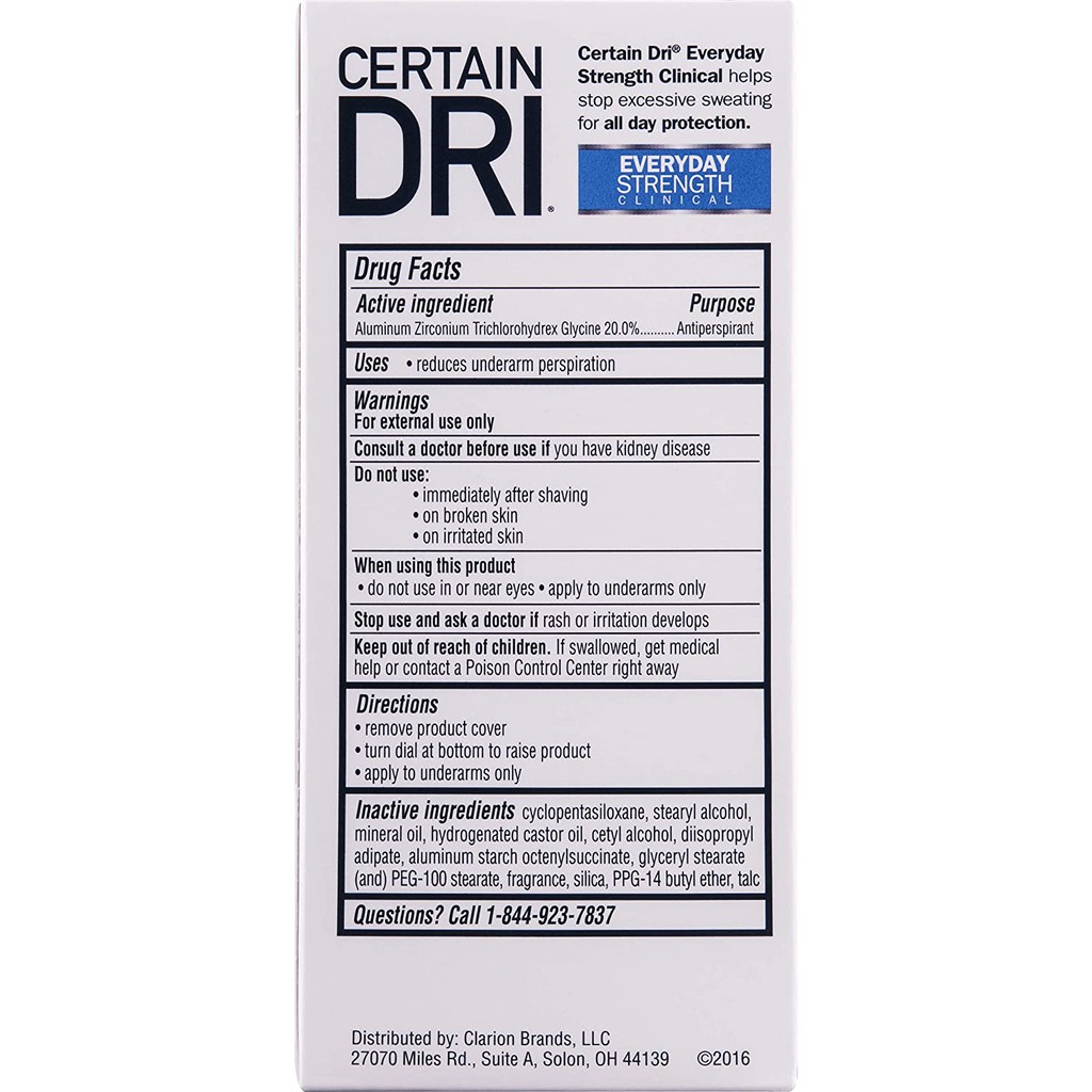 Lăn khử mùi unisex Certain Dri Everyday Strength Clinical Antiperspirant Deodorant 74g (Mỹ)