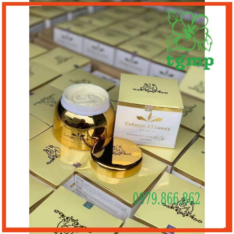 Bộ Kem body collagen x3 luxury + Kích_Trắng + Tắm_Trắng Collagen X3 Đông anh mẫu mới  chính hãng Holaskin