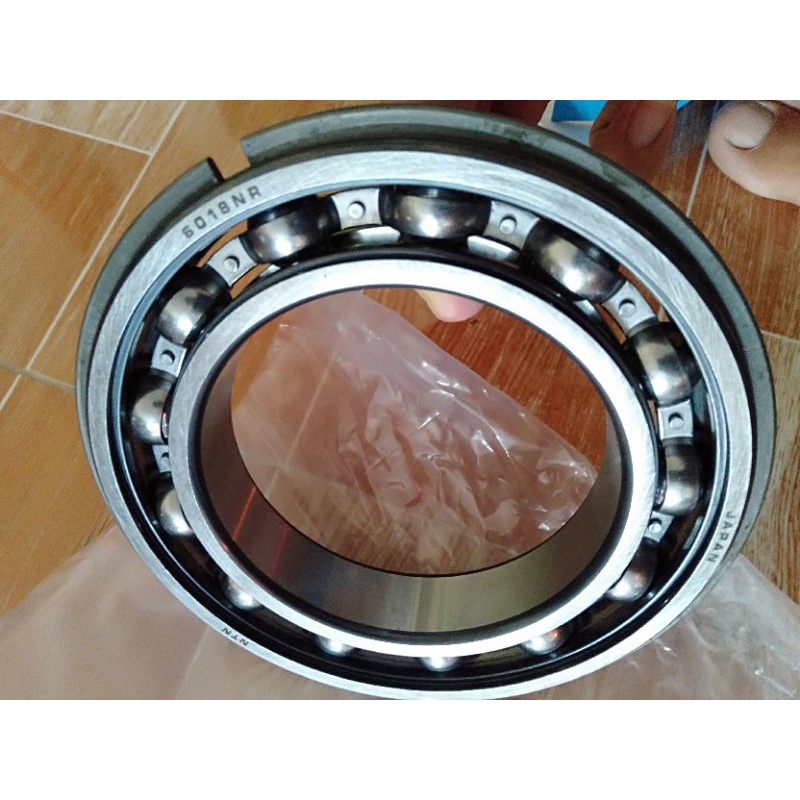 VÒNG BI 6018-NTN CÓ RÃNH PHANH, BẠC ĐẠN HỘP SỐ LẮP XE TẢI F90*140*24