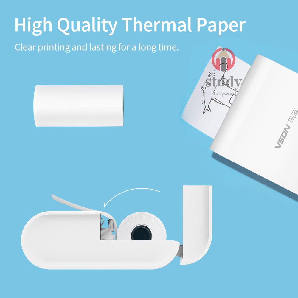 SẴN [Tặng 2 Cuộn Giấy in] Máy In Nhiệt VSON Mini đa năng cực nét ứng dụng công nghệ mới cho Ios/Android | BigBuy360 - bigbuy360.vn