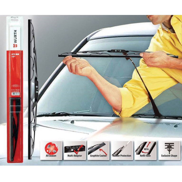 Cần gạt mưa có xương cao cấp Wurth WU-GM - gạt mưa oto