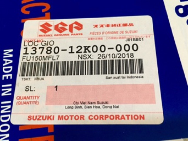 Lọc gió chính hãng Suzuki Raider fi/ Satria F150