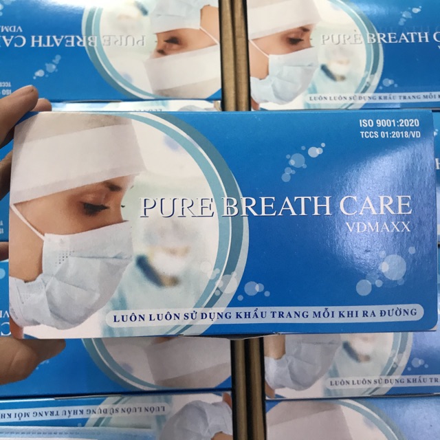 Khẩu trang y tế 4 lớp Pure Breath Care (1 hộp 50 cái)