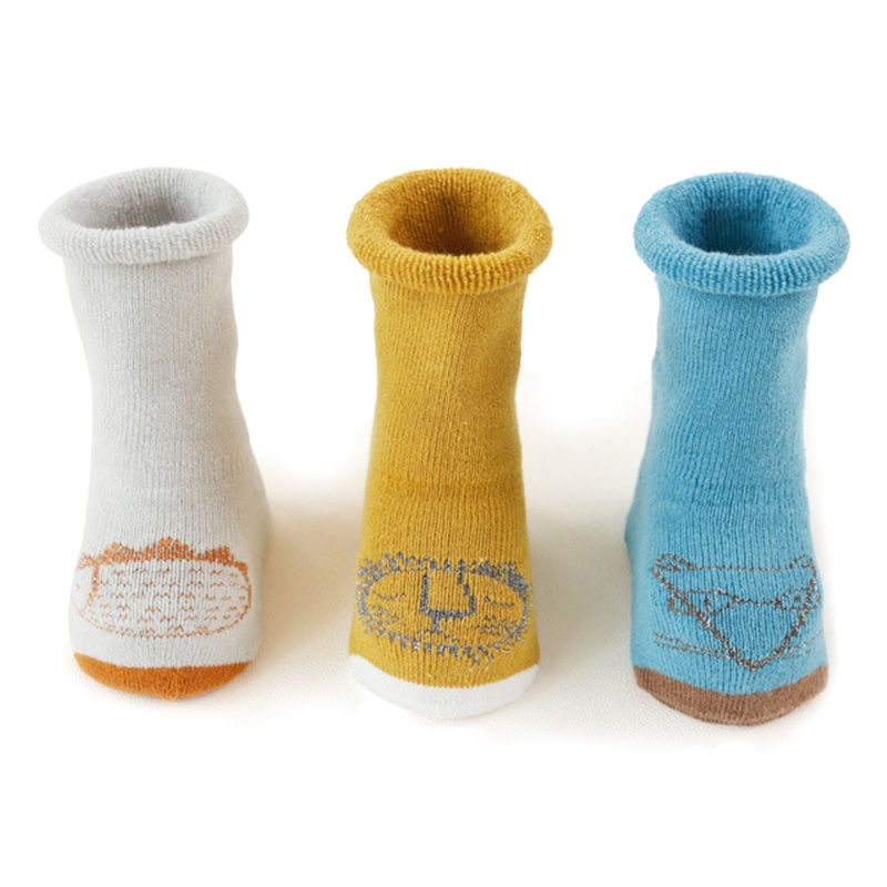 Vớ Cotton Mềm Dày Dặn Chống Trượt Dễ Thương Cho Bé Sơ Sinh