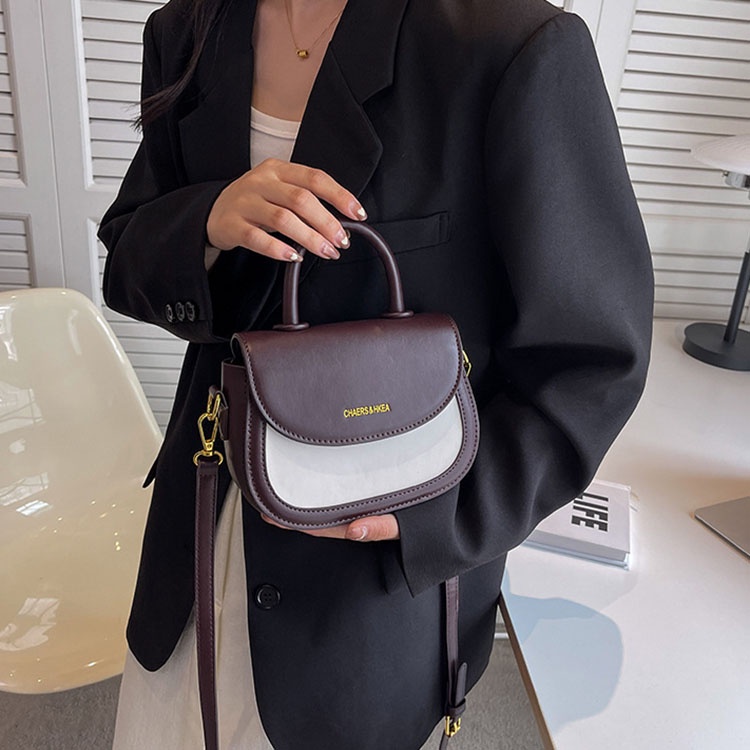 Túi yên ngựa IELGY cỡ nhỏ màu sắc tương phản chất lượng cao retro dành cho nữ