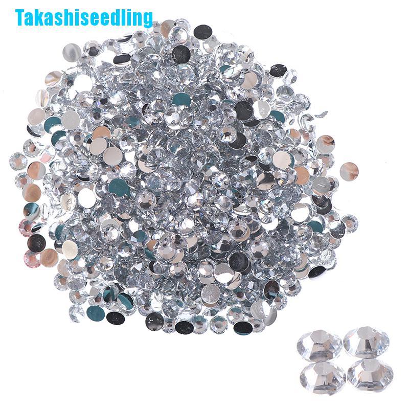 (Hàng Mới Về) Set 1000 Hạt Kim Cương Giả 5mm Trang Trí Móng Tay