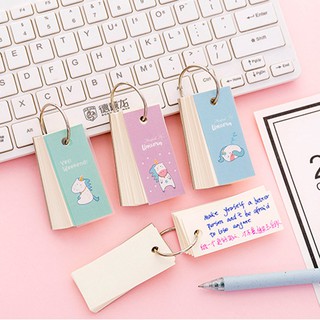 AN Flashcard học tiếng anh từ vựng cỡ nhỏ cho bé hình unicorn dễ thương
