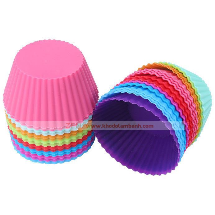 Set 5 Khuôn cupcake silicon tròn