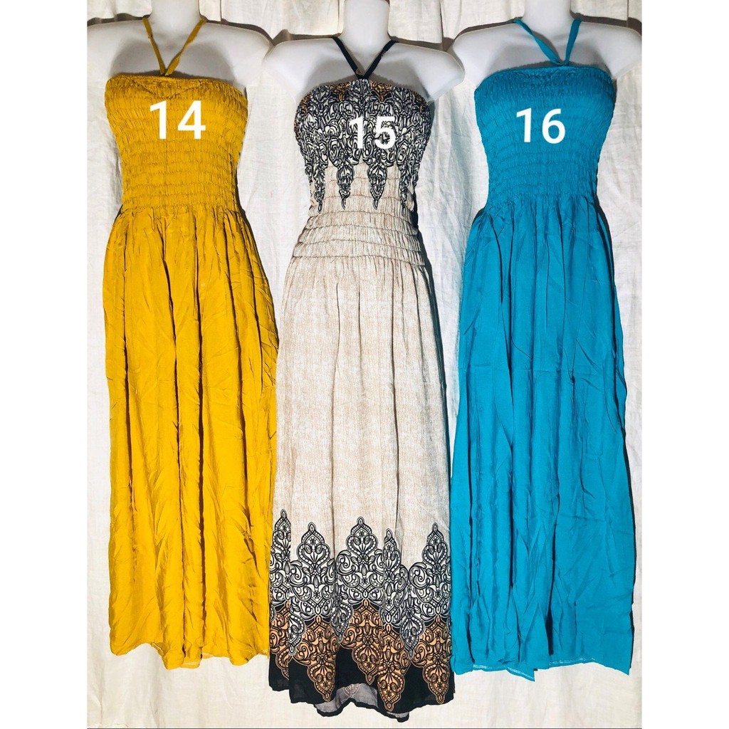 Đầm maxi cúp ngực quyến rũ (sọc/thổ cẩm/hoa lá) | BigBuy360 - bigbuy360.vn