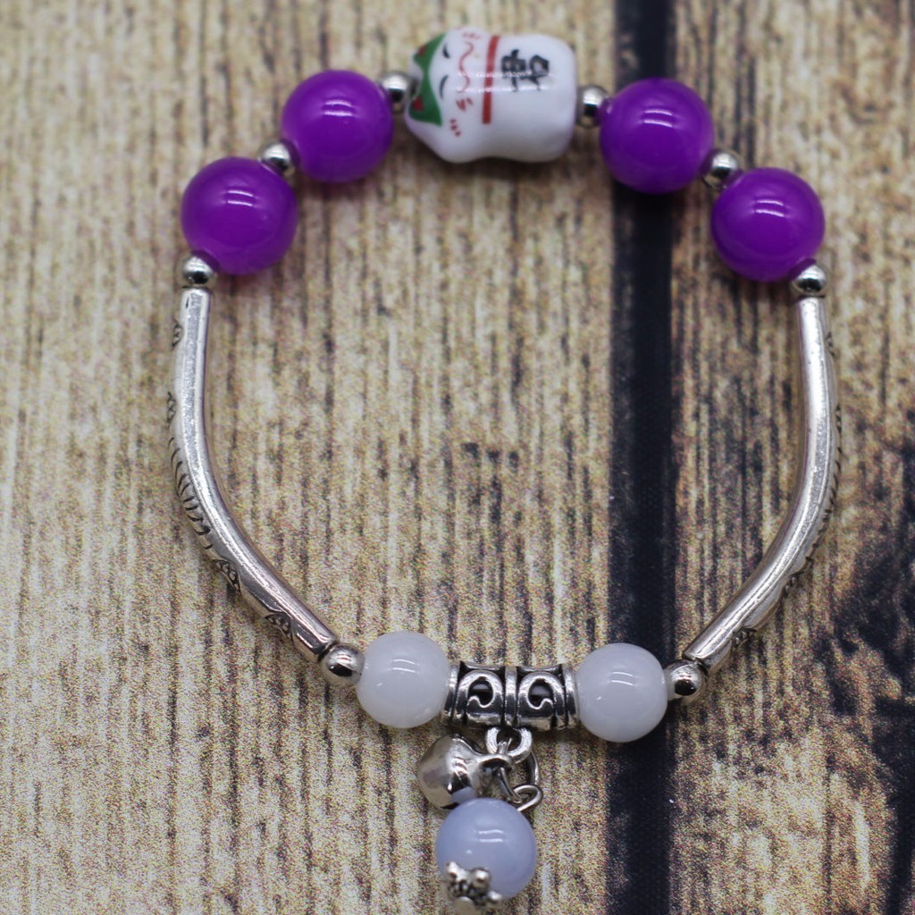 VT89 Vòng tay thanh xỏ hoa văn 5 cái/lốc