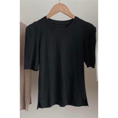 Len cộc tay cổ tròn gân vai bồng ly TIIN STORE G21026