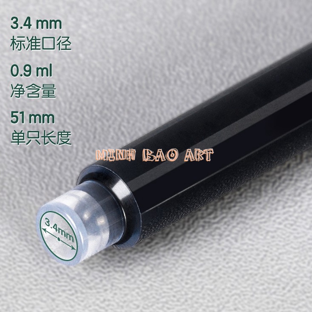 HỘP 10 ỐNG MỰC THAY THẾ DELI S643 (XANH DƯƠNG/XANH ĐEN)
