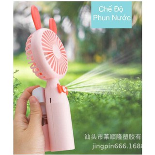Quạt Phun Sương Cầm Tay Mini - Quạt Cầm Tay Mini Có Tích Hợp Phun Sương Cực Mát