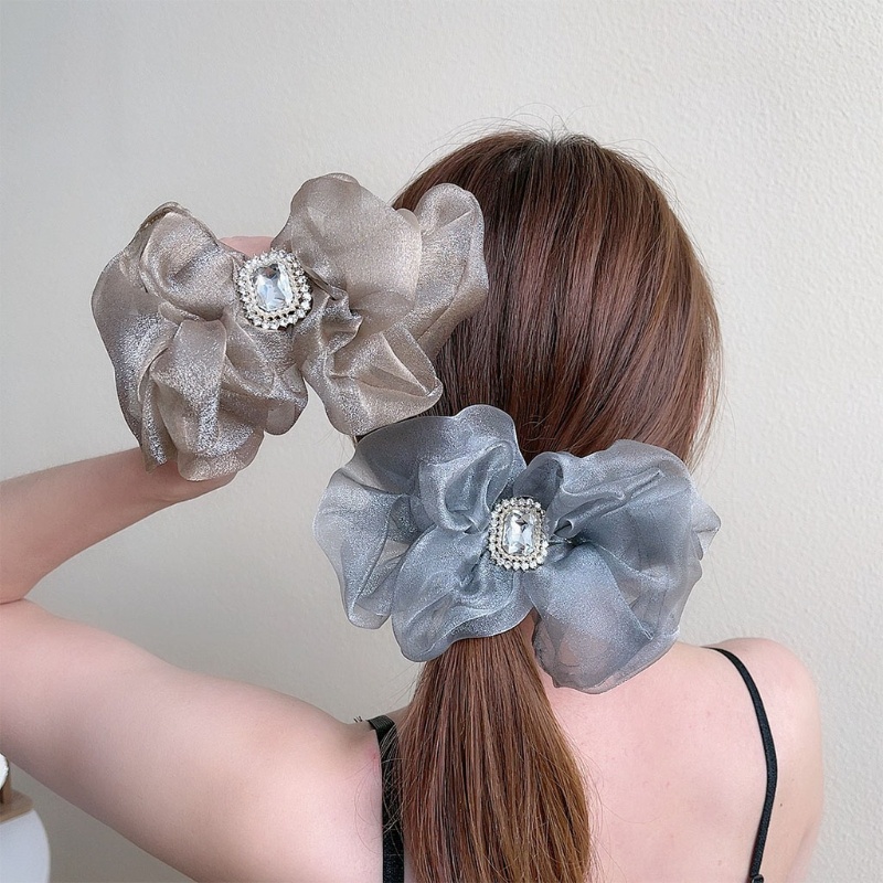 Kẹp Tóc Hình Nơ Lớn Bằng Vải Organza Cỡ Lớn Thanh Lịch Cho Nữ