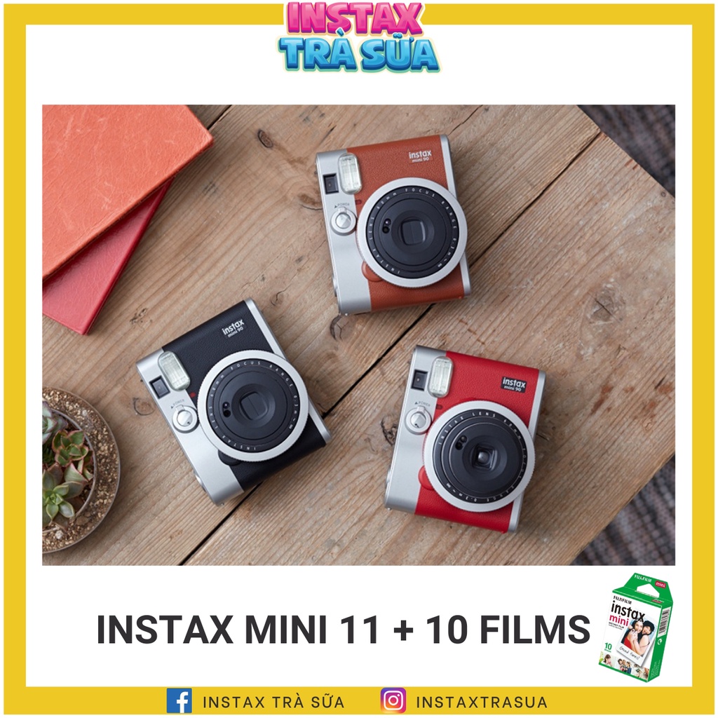 [Mã ELHASALE1TR giảm 5% đơn 3TR] MÁY ẢNH LẤY LIỀN INSTAX MINI 90 - TẶNG KÈM 10 FILM - CHÍNH HÃNG FUJIFILM