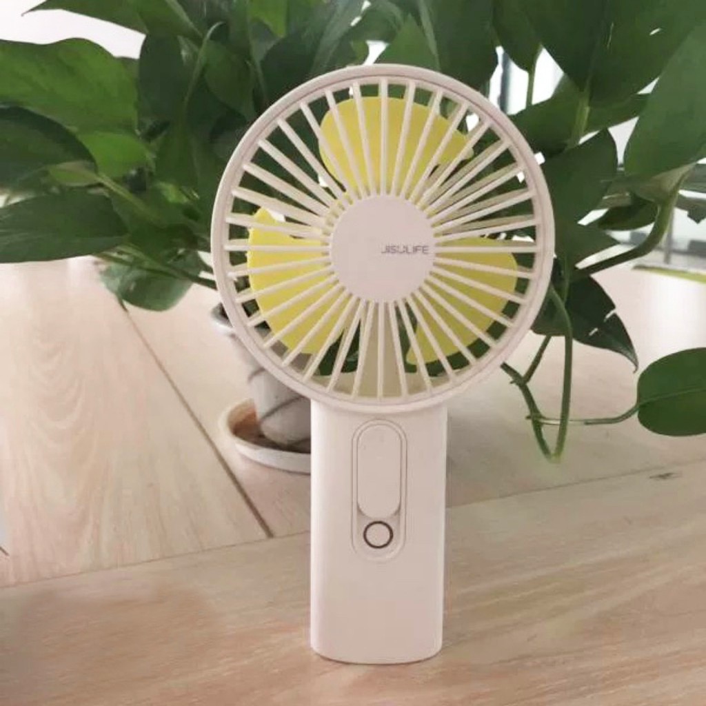 Quạt phun sương mini cầm tay tích điện Jisulife F9, tạo độ ẩm, làm mát cơ thể, pin trâu dùng liên tục 20h