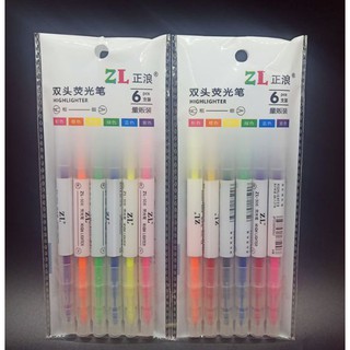 Bút hightlight pastel 2 đầu