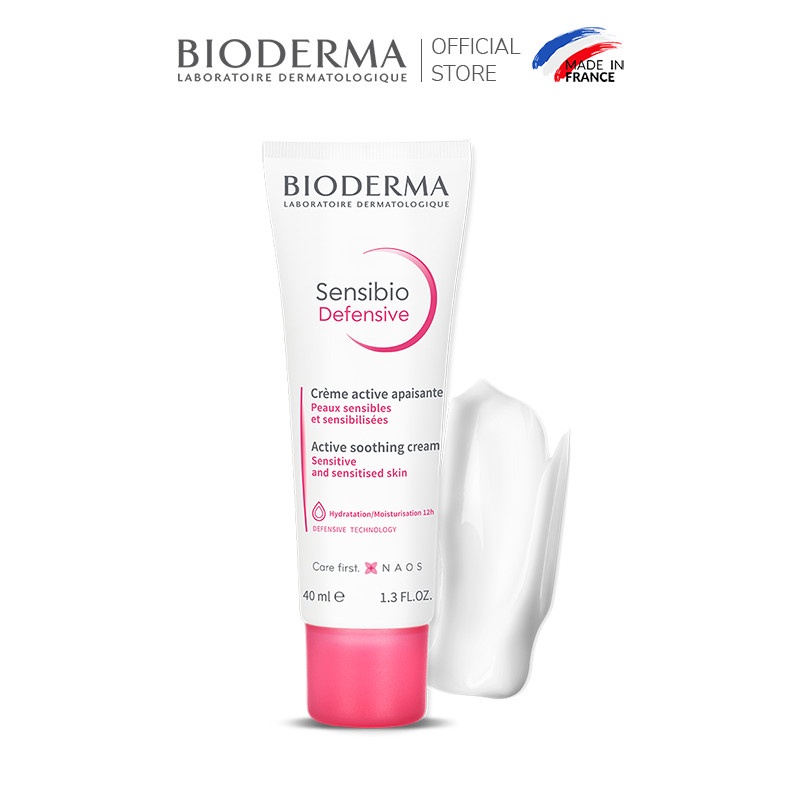 Kem dưỡng ẩm và làm dịu da, dành cho da nhạy cảm Bioderma Sensibio Defensive 40ml