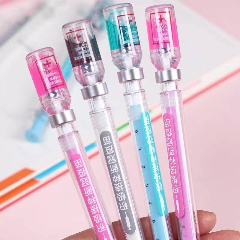 Bút Mực Gel Ngòi Bút 0.5mm Hình Ống Tiêm Dễ Thương