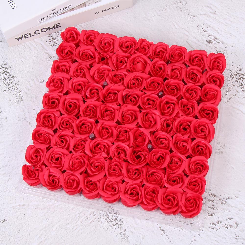 KUNHEV Set 81 Bông Hoa Hồng Sáp Lãng Mạn Trang Trí Tiệc Cưới / Valentine