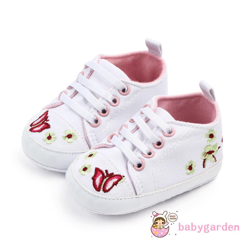 ღ♛ღNewborn Baby Girl Canvas Soft Sole  Anti-Slip  Sneakers Shoes 0-18M