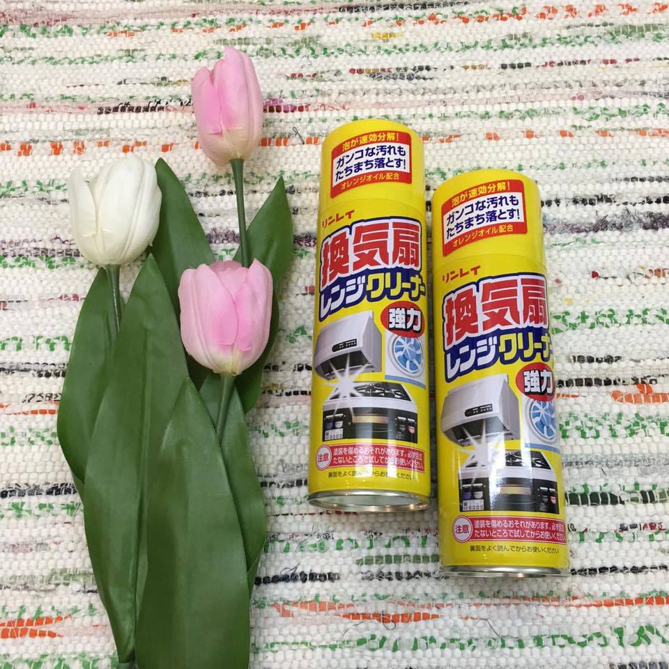 Chai xịt bọt tẩy rửa mảng bám, dầu mỡ đa năng Rinrei Nhật Bản 330ml