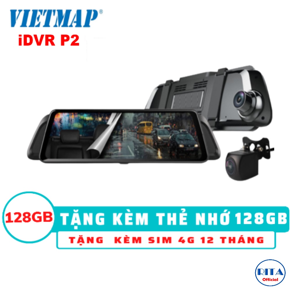 [Kèm Thẻ nhớ 128Gb] Camera Hành Trình Vietmap iDVR P2 [Sim 4G]