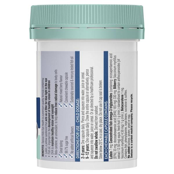 Viên uống bổ mắt cho trẻ em Swisse Kids Eye Health 30 viên