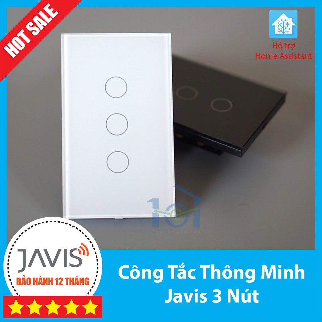 [BH 12 tháng 1 đổi 1] Công tắc cảm ứng Javis 3 nút