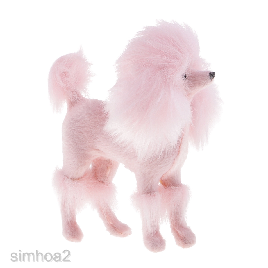 Mô hình đồ chơi chú chó Poodle siêu nhẹ kích thước 4" cho bé trai và gái