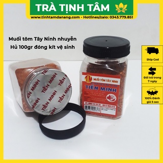 Muối tôm Tây Ninh nhuyễn siêu cay Tiến Minh hộp 100gr shrimp salt chấm ăn hoa quả loại 1 thơm ngon an toàn vệ sinh