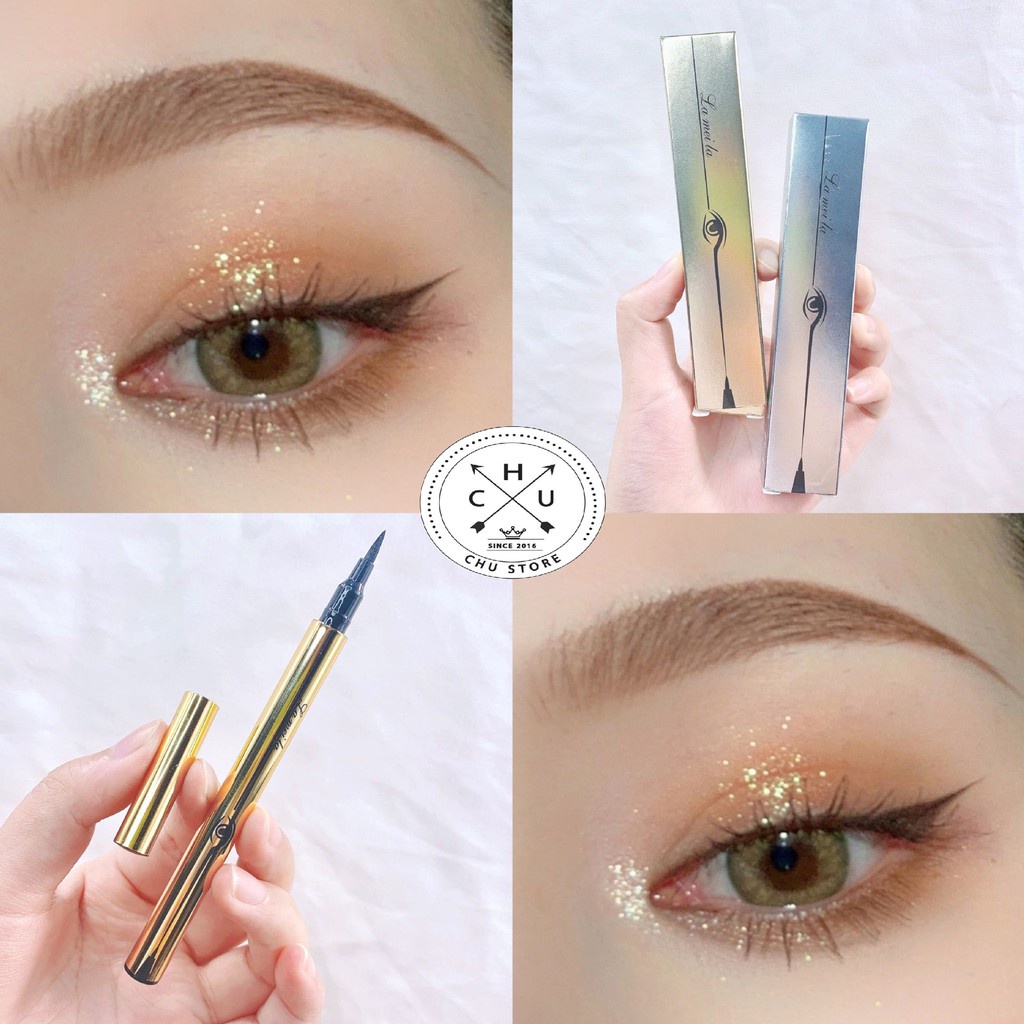 Mua 1 tặng 1- Bút kẻ mắt eyeliner phong cách Hàn chống nước nhanh khô giữ màu lâu Lameila - Hanayuki Asia