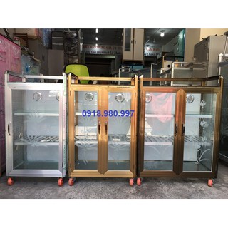 Tủ chén nhôm, tủ nhôm kính, tủ đựng bát dĩa TCND567