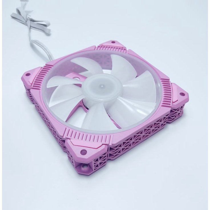 Quạt tản nhiệt máy tính, Fan case Pink P1, Fan Led RGB đồng bộ màu Hub Quạt Coolmoon.