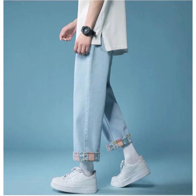 [XẢ KHO] quần baggy jean nam, ống suông rộng, “IN HOẠ TIẾT LOGO” các thương hiệu style cá tính