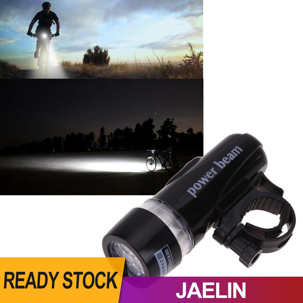 Đèn pin 5 bóng led 2 chế độ chống nước gắn phía trước xe đạp